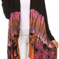 Sakkas Anjali Long Sleeve Draped Tie Dye Cardigan