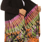 Sakkas Anjali Long Sleeve Draped Tie Dye Cardigan
