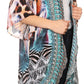 Sakkas Denora Women's Casual Draped Kimono Short Sleeve Boho Open Front Cardigan