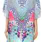 Sakkas Denora Women's Casual Draped Kimono Short Sleeve Boho Open Front Cardigan