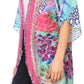 Sakkas Denora Women's Casual Draped Kimono Short Sleeve Boho Open Front Cardigan