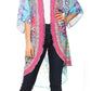 Sakkas Denora Women's Casual Draped Kimono Short Sleeve Boho Open Front Cardigan