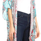 Sakkas Denora Women's Casual Draped Kimono Short Sleeve Boho Open Front Cardigan
