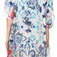 Sakkas Denora Women's Casual Draped Kimono Short Sleeve Boho Open Front Cardigan