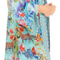 Sakkas Aremi Women Floral Printed Open Front Cardigan Top Boho Casual Short Sleeve