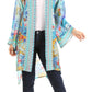 Sakkas Aremi Women Floral Printed Open Front Cardigan Top Boho Casual Short Sleeve