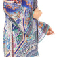 Sakkas Aremi Women Floral Printed Open Front Cardigan Top Boho Casual Short Sleeve