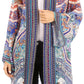 Sakkas Aremi Women Floral Printed Open Front Cardigan Top Boho Casual Short Sleeve