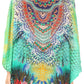Sakkas Jenna Women's Casual Boho Sheer Kimono Loose Cardigan Cape Trendy Printed