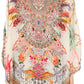 Sakkas Jenna Women's Casual Boho Sheer Kimono Loose Cardigan Cape Trendy Printed