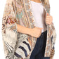 Sakkas Jenna Women's Casual Boho Sheer Kimono Loose Cardigan Cape Trendy Printed