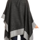Sakkas Nila Women's Reversible Open Front Large Poncho Shawl Wrap Scarf Cape Ruana