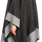 Sakkas Nila Women's Reversible Open Front Large Poncho Shawl Wrap Scarf Cape Ruana