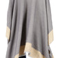 Sakkas Nila Women's Reversible Open Front Large Poncho Shawl Wrap Scarf Cape Ruana