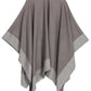 Sakkas Nila Women's Reversible Open Front Large Poncho Shawl Wrap Scarf Cape Ruana