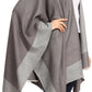 Sakkas Nila Women's Reversible Open Front Large Poncho Shawl Wrap Scarf Cape Ruana