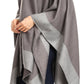 Sakkas Nila Women's Reversible Open Front Large Poncho Shawl Wrap Scarf Cape Ruana