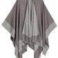 Sakkas Nila Women's Reversible Open Front Large Poncho Shawl Wrap Scarf Cape Ruana