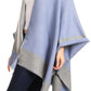 Sakkas Nila Women's Reversible Open Front Large Poncho Shawl Wrap Scarf Cape Ruana