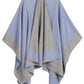 Sakkas Nila Women's Reversible Open Front Large Poncho Shawl Wrap Scarf Cape Ruana