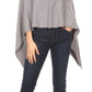 Sakkas Laurel Women's Super Soft Lightweight Cape Poncho Blanket Shawl Pullover