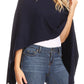 Sakkas Laurel Women's Super Soft Lightweight Cape Poncho Blanket Shawl Pullover