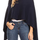 Sakkas Laurel Women's Super Soft Lightweight Cape Poncho Blanket Shawl Pullover