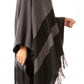 Sakkas Avi Women's Reversible Open Front Poncho Cardigan Ruana Cape Shawl W/Fringe