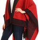 Sakkas Avi Women's Reversible Open Front Poncho Cardigan Ruana Cape Shawl W/Fringe