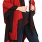 Sakkas Avi Women's Reversible Open Front Poncho Cardigan Ruana Cape Shawl W/Fringe