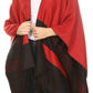 Sakkas Avi Women's Reversible Open Front Poncho Cardigan Ruana Cape Shawl W/Fringe