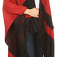 Sakkas Avi Women's Reversible Open Front Poncho Cardigan Ruana Cape Shawl W/Fringe