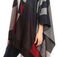 Sakkas Avi Women's Reversible Open Front Poncho Cardigan Ruana Cape Shawl W/Fringe