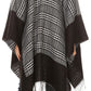 Sakkas Avi Women's Reversible Open Front Poncho Cardigan Ruana Cape Shawl W/Fringe