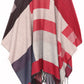 Sakkas Avi Women's Reversible Open Front Poncho Cardigan Ruana Cape Shawl W/Fringe