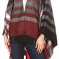Sakkas Avi Women's Reversible Open Front Poncho Cardigan Ruana Cape Shawl W/Fringe