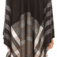 Sakkas Avi Women's Reversible Open Front Poncho Cardigan Ruana Cape Shawl W/Fringe