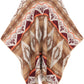 Sakkas Lupe Womens Reversible Poncho Wrap Cape Shawl Sweater Coat Cardigan Pattern