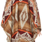 Sakkas Lupe Womens Reversible Poncho Wrap Cape Shawl Sweater Coat Cardigan Pattern