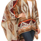 Sakkas Lupe Womens Reversible Poncho Wrap Cape Shawl Sweater Coat Cardigan Pattern