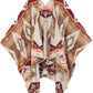 Sakkas Lupe Womens Reversible Poncho Wrap Cape Shawl Sweater Coat Cardigan Pattern