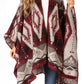Sakkas Lupe Womens Reversible Poncho Wrap Cape Shawl Sweater Coat Cardigan Pattern