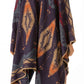 Sakkas Lupe Womens Reversible Poncho Wrap Cape Shawl Sweater Coat Cardigan Pattern