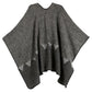 Sakkas Lupe Womens Reversible Poncho Wrap Cape Shawl Sweater Coat Cardigan Pattern