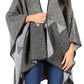 Sakkas Lupe Womens Reversible Poncho Wrap Cape Shawl Sweater Coat Cardigan Pattern