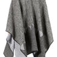Sakkas Lupe Womens Reversible Poncho Wrap Cape Shawl Sweater Coat Cardigan Pattern