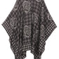 Sakkas Lupe Womens Reversible Poncho Wrap Cape Shawl Sweater Coat Cardigan Pattern