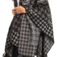 Sakkas Lupe Womens Reversible Poncho Wrap Cape Shawl Sweater Coat Cardigan Pattern