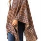 Sakkas Lupe Womens Reversible Poncho Wrap Cape Shawl Sweater Coat Cardigan Pattern