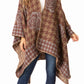 Sakkas Lupe Womens Reversible Poncho Wrap Cape Shawl Sweater Coat Cardigan Pattern